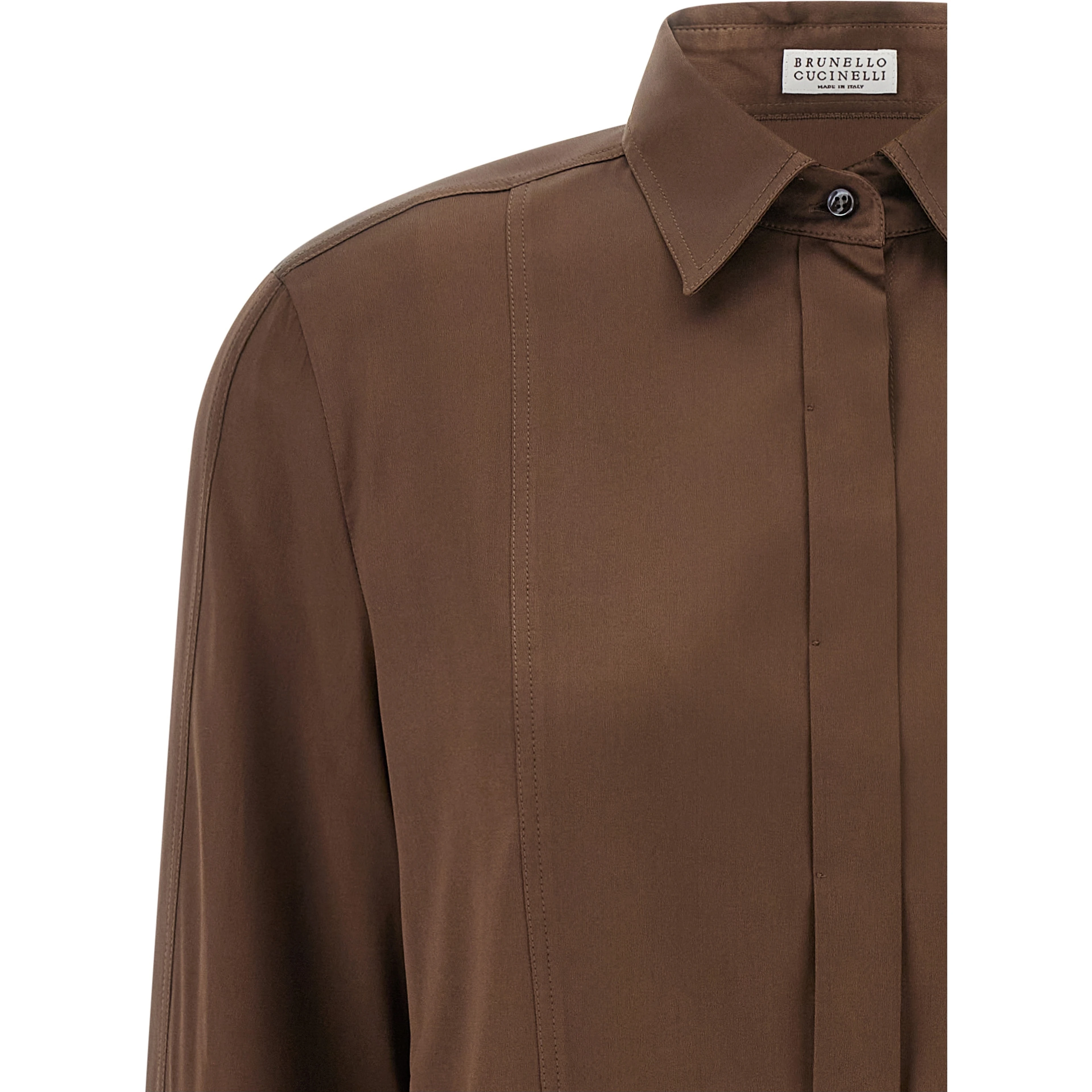Brown Silk Blouse