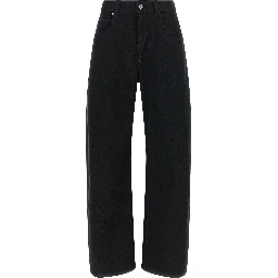 Black Cotton High-Waisted Jean