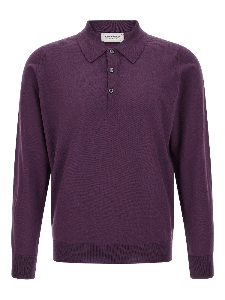 Purple Merino Wool Polo Shirt