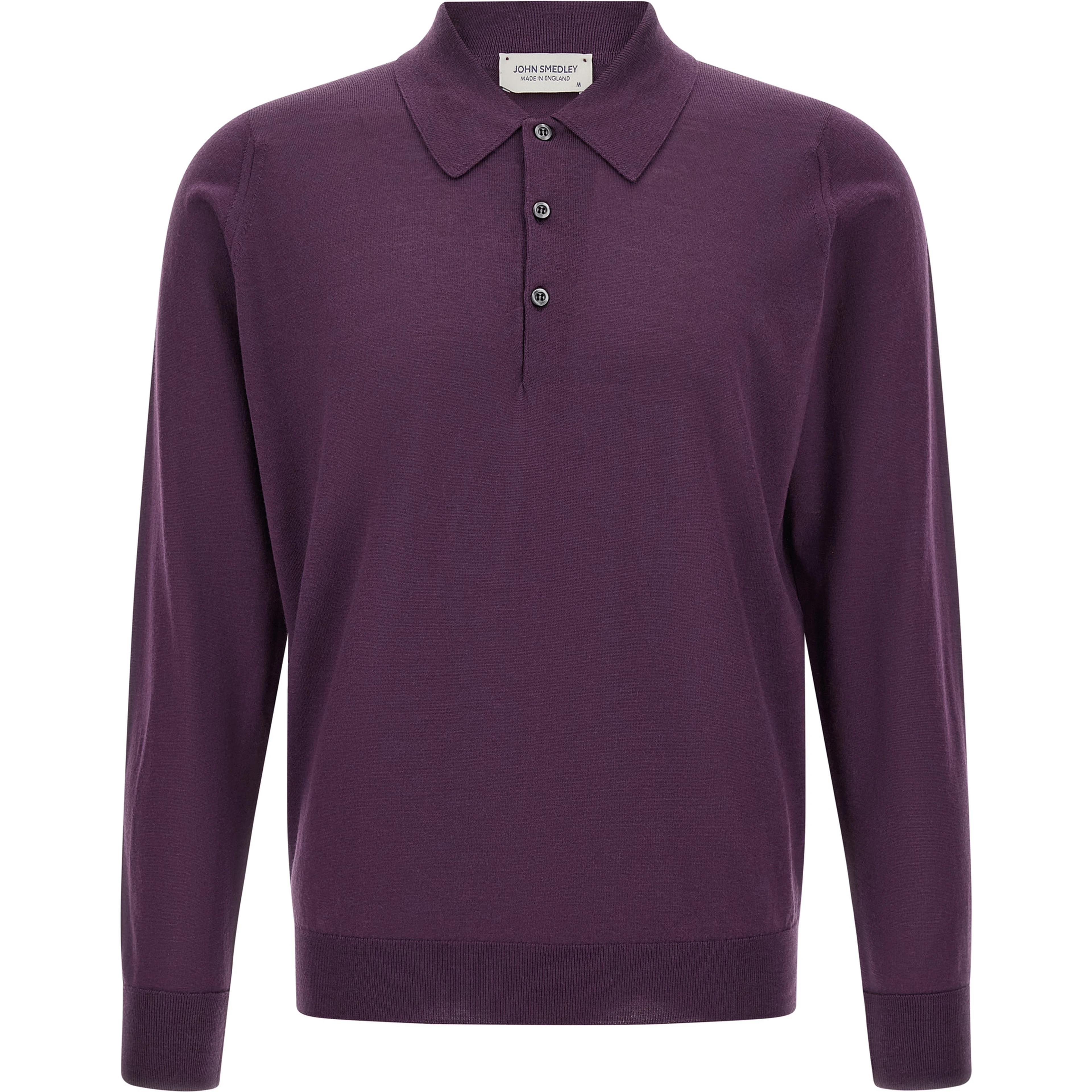 Purple Merino Wool Polo Shirt
