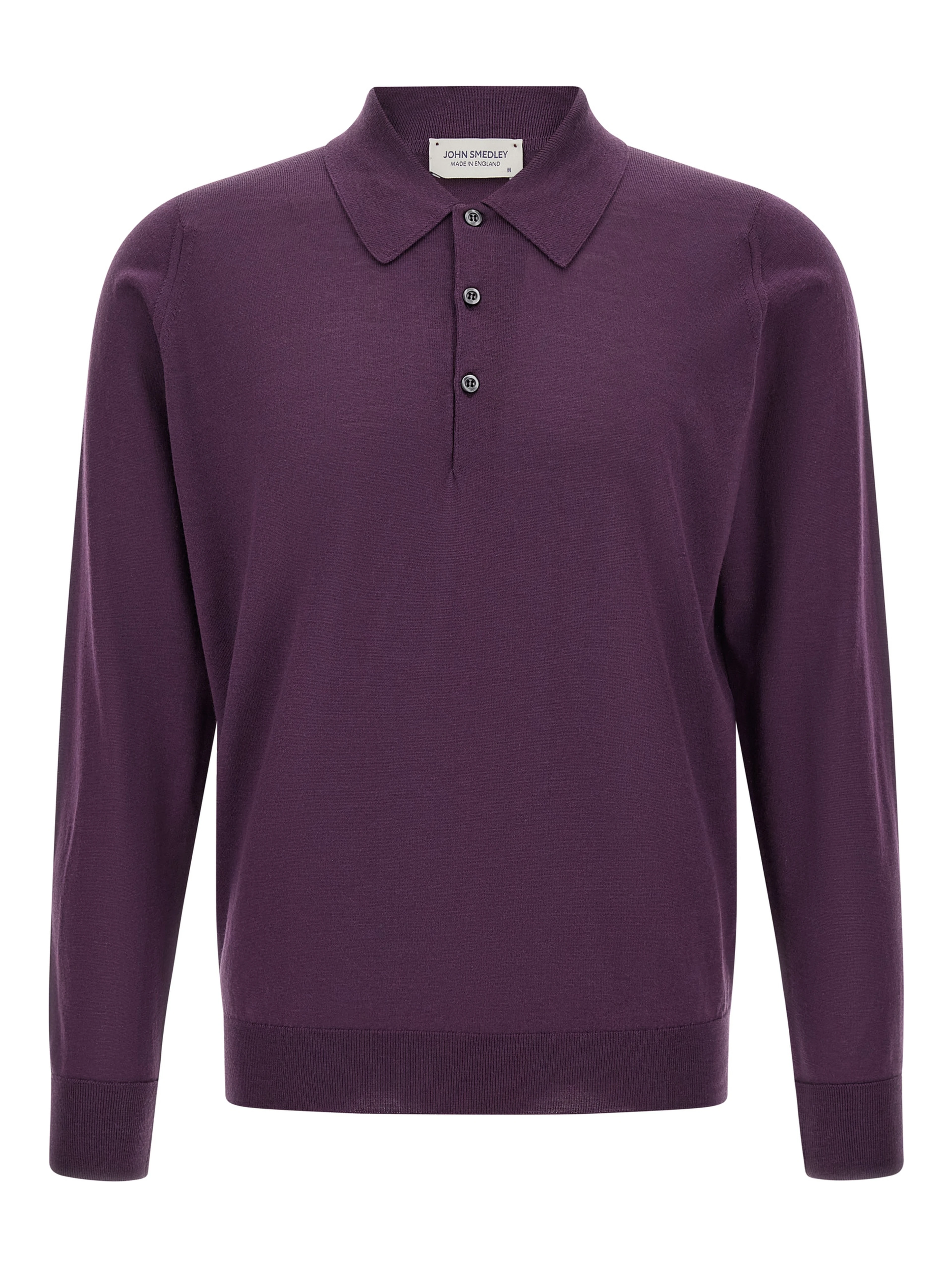 Purple Merino Wool Polo Shirt