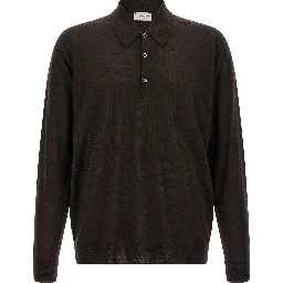 Brown Merino Wool Polo Shirt