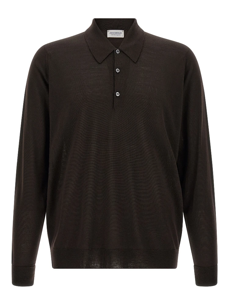 Brown Merino Wool Polo Shirt