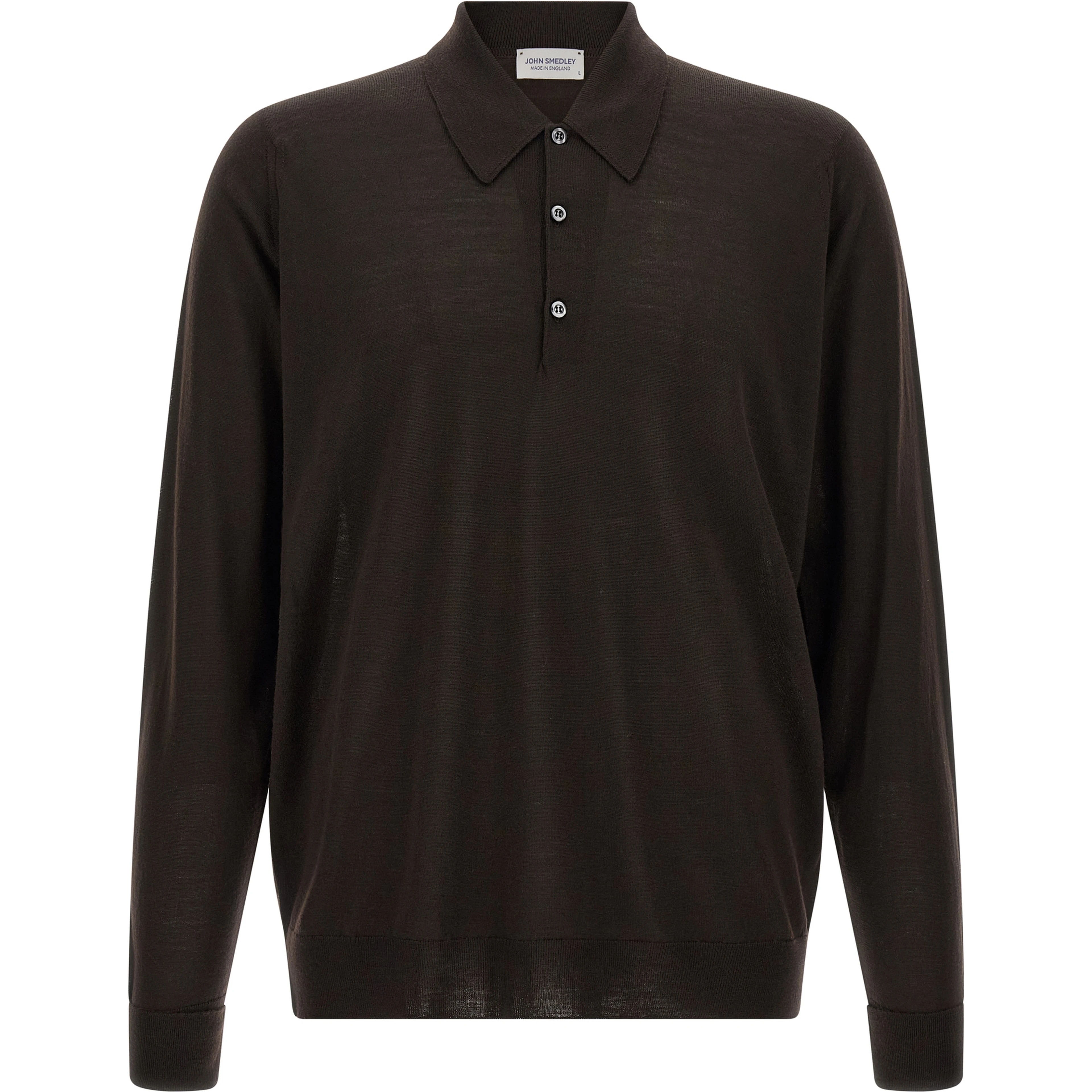 Brown Merino Wool Polo Shirt