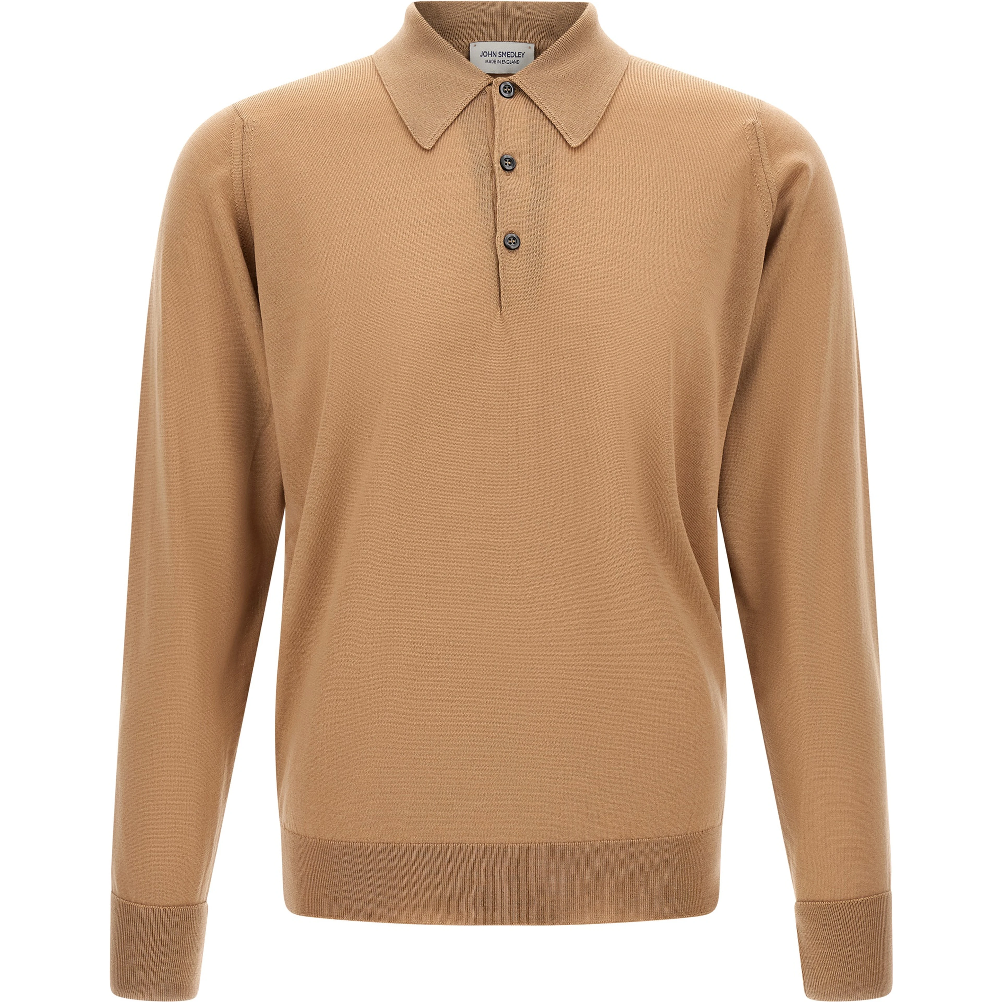 Beige Merino Wool Polo Shirt