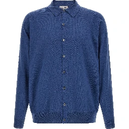 Blue Merino Wool Blouse