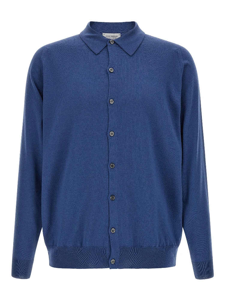 Blue Merino Wool Blouse
