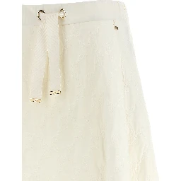 White Polyamide Mini Skirt