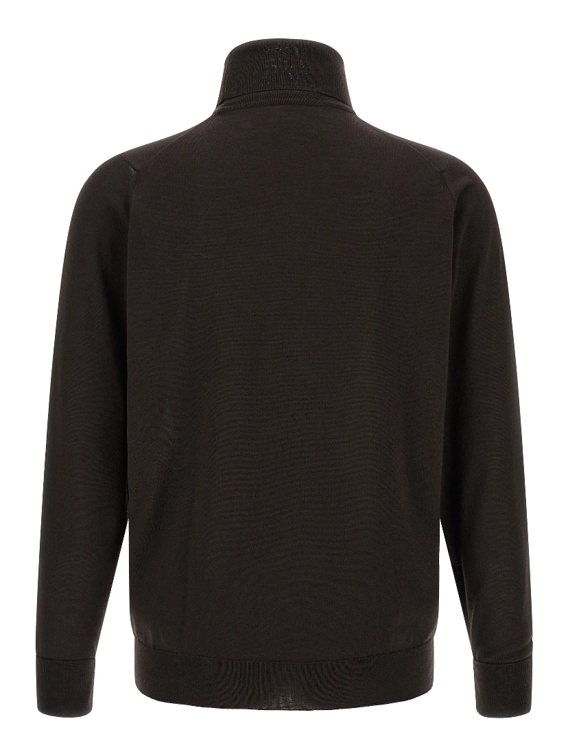 Brown Merino Wool Cardigan
