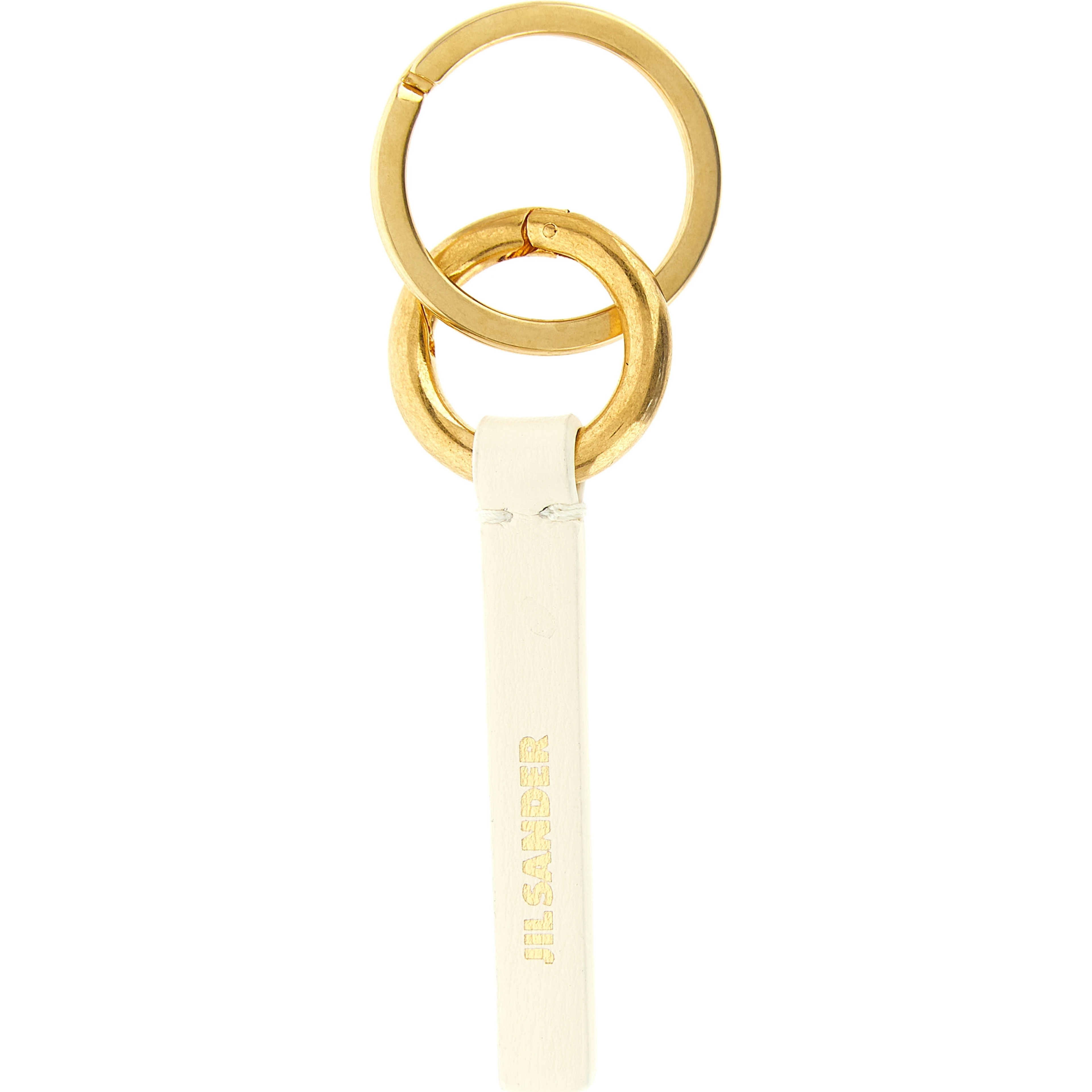 White Calfskin Keychain