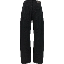 Black Cotton High-Waisted Jean