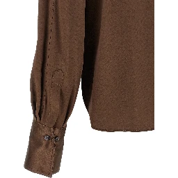 Brown Silk Blouse