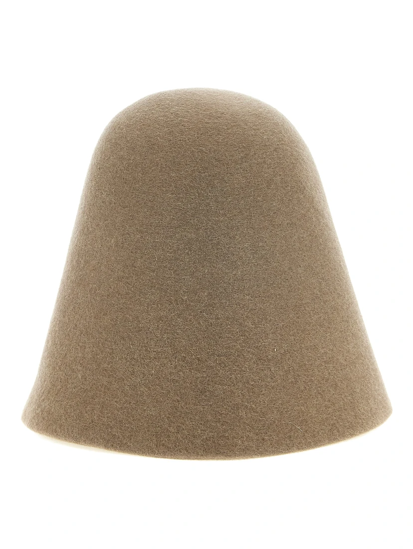 Beige Merino Wool Hat