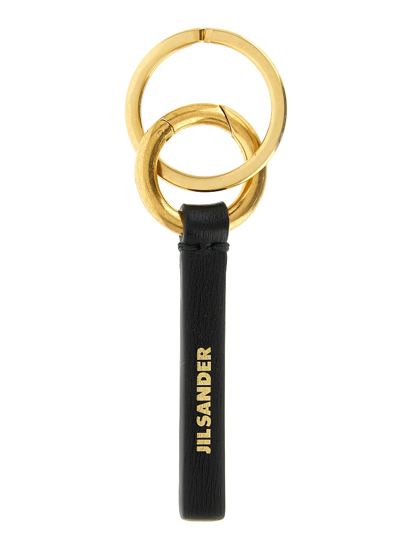 Black Calfskin Keychain