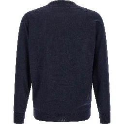 Blue Merino Wool Cardigan