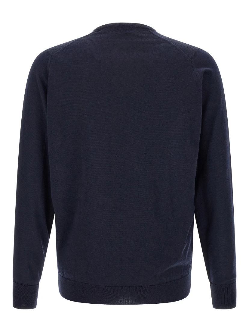 Blue Merino Wool Cardigan