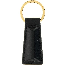 Black Calfskin Keychain