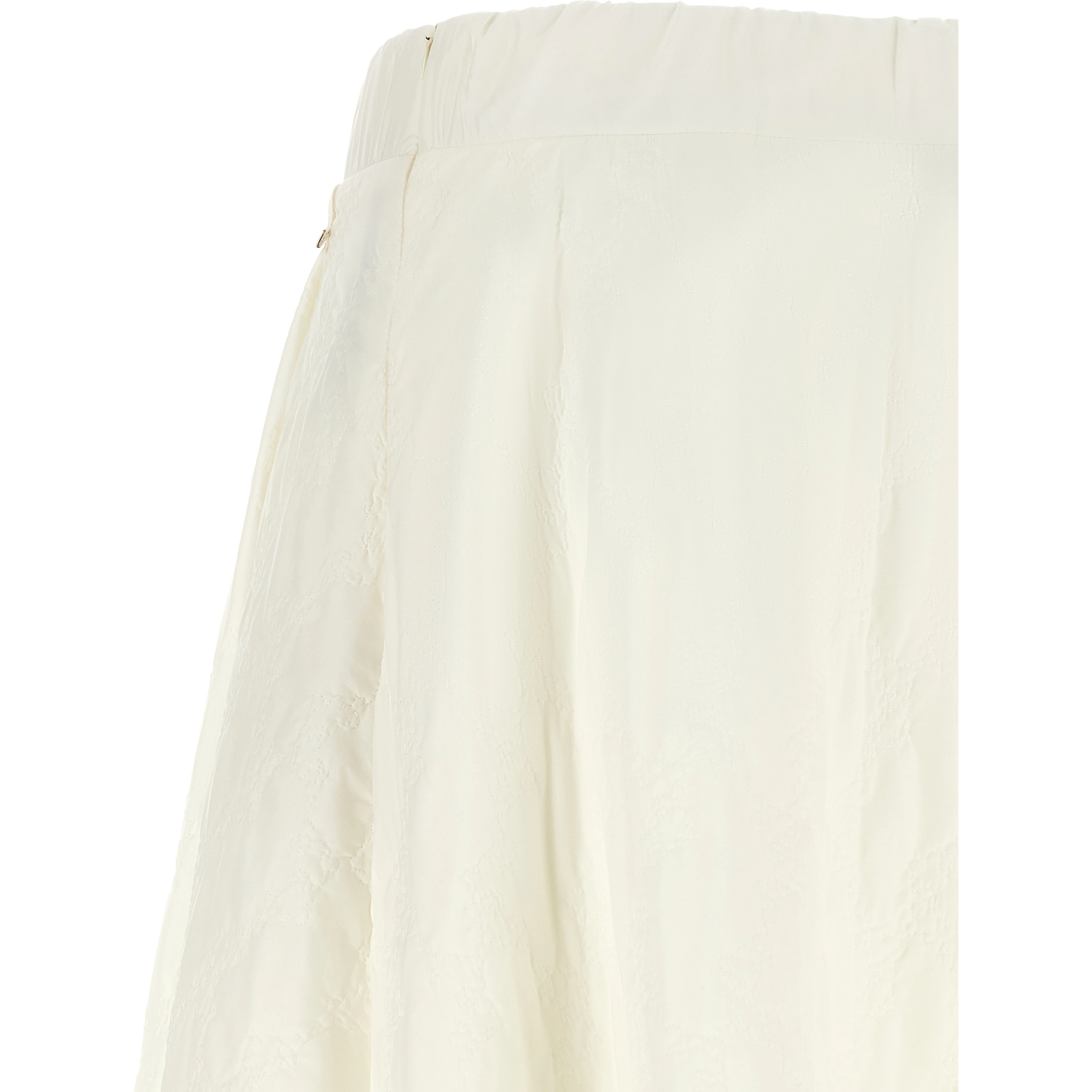 White Polyamide Mini Skirt