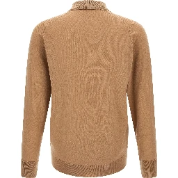 Beige Merino Wool Polo Shirt