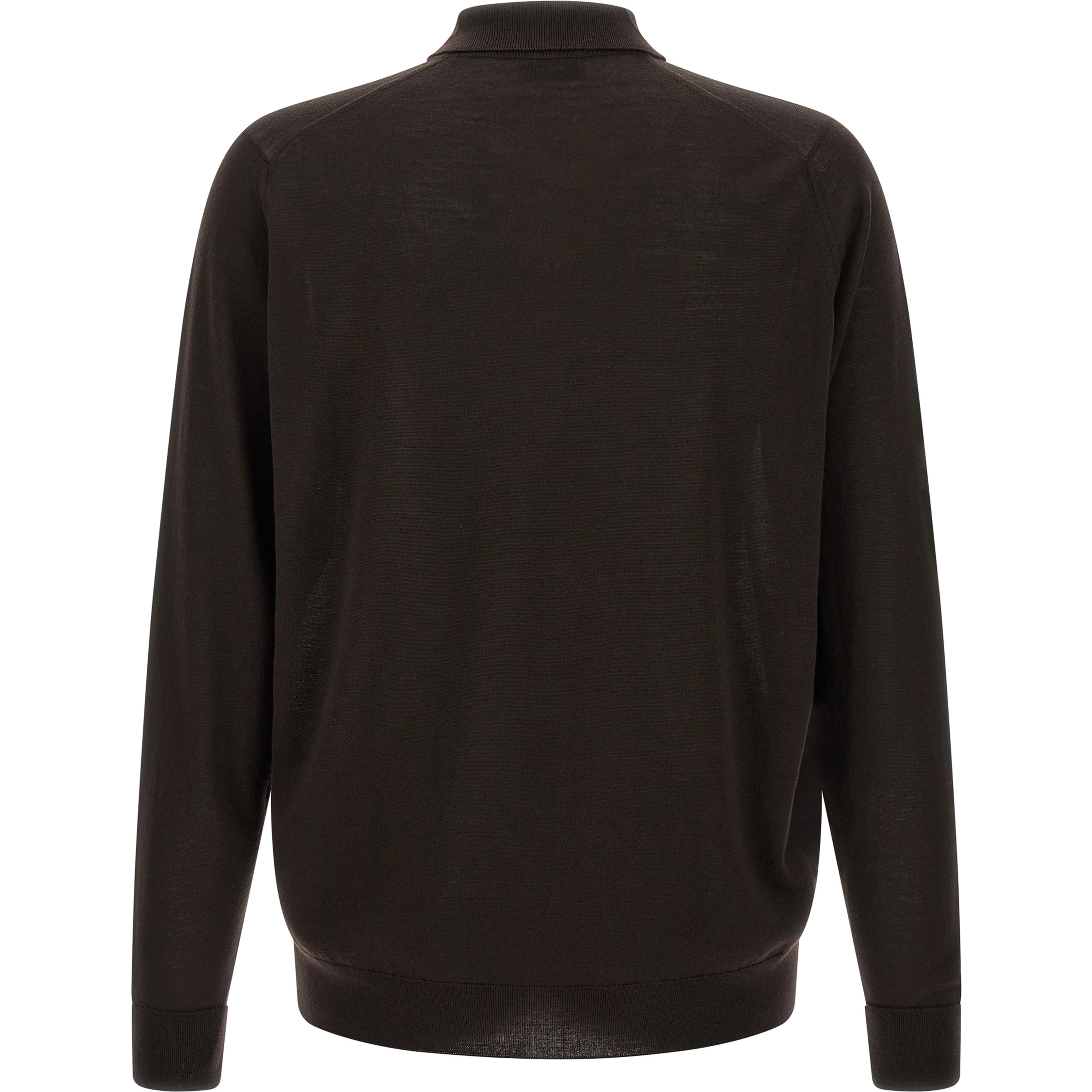 Brown Merino Wool Polo Shirt