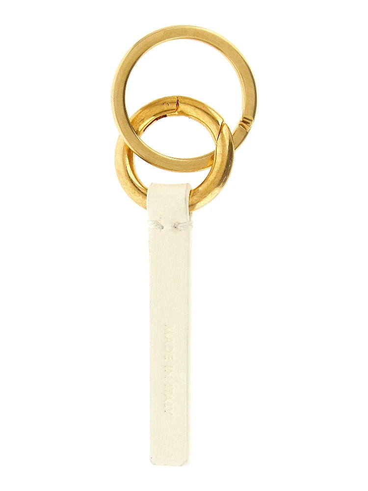 White Calfskin Keychain alternative