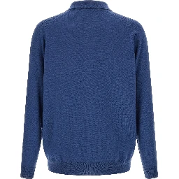 Blue Merino Wool Blouse