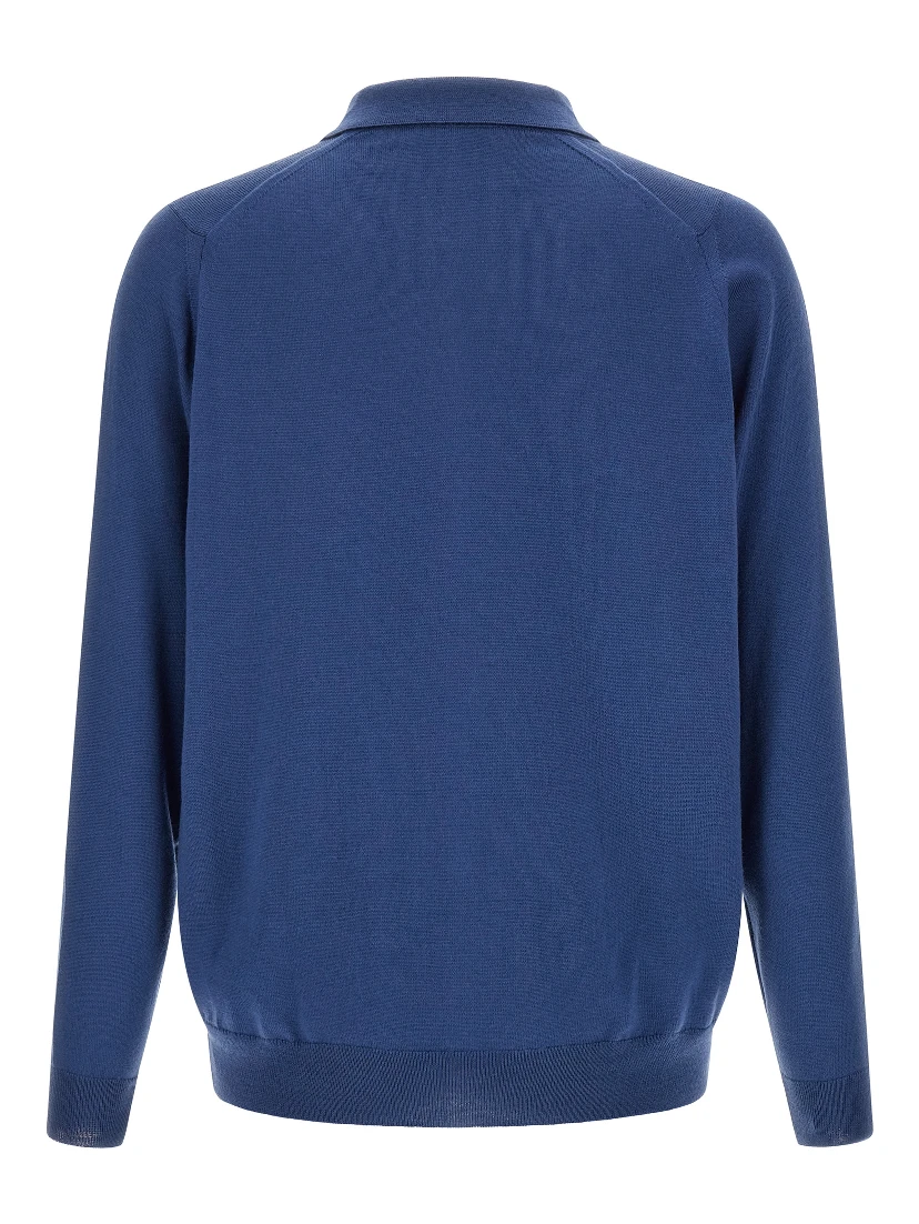 Blue Merino Wool Blouse