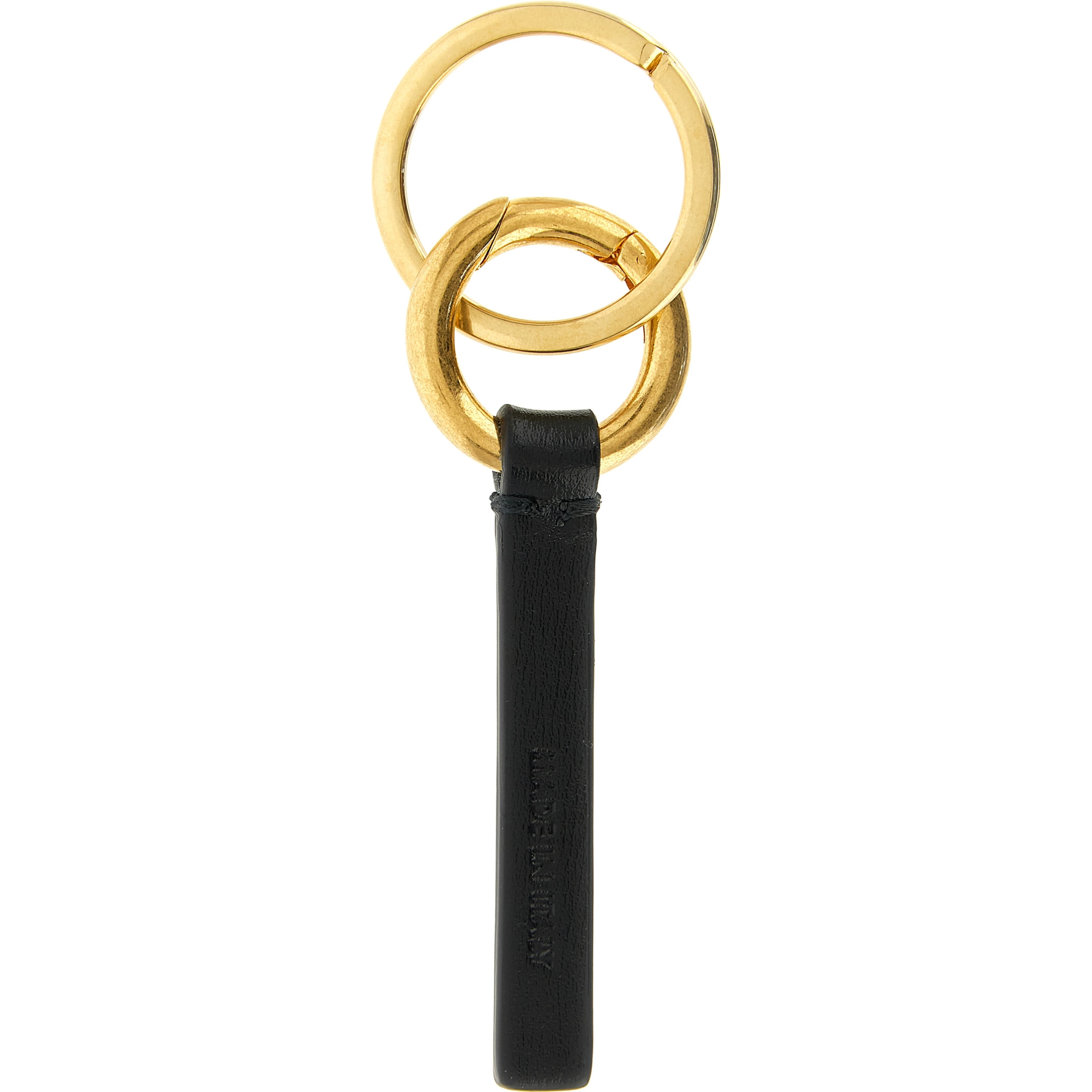 Black Calfskin Keychain