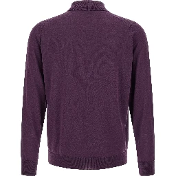 Purple Merino Wool Polo Shirt