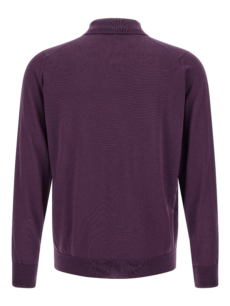 Purple Merino Wool Polo Shirt alternative