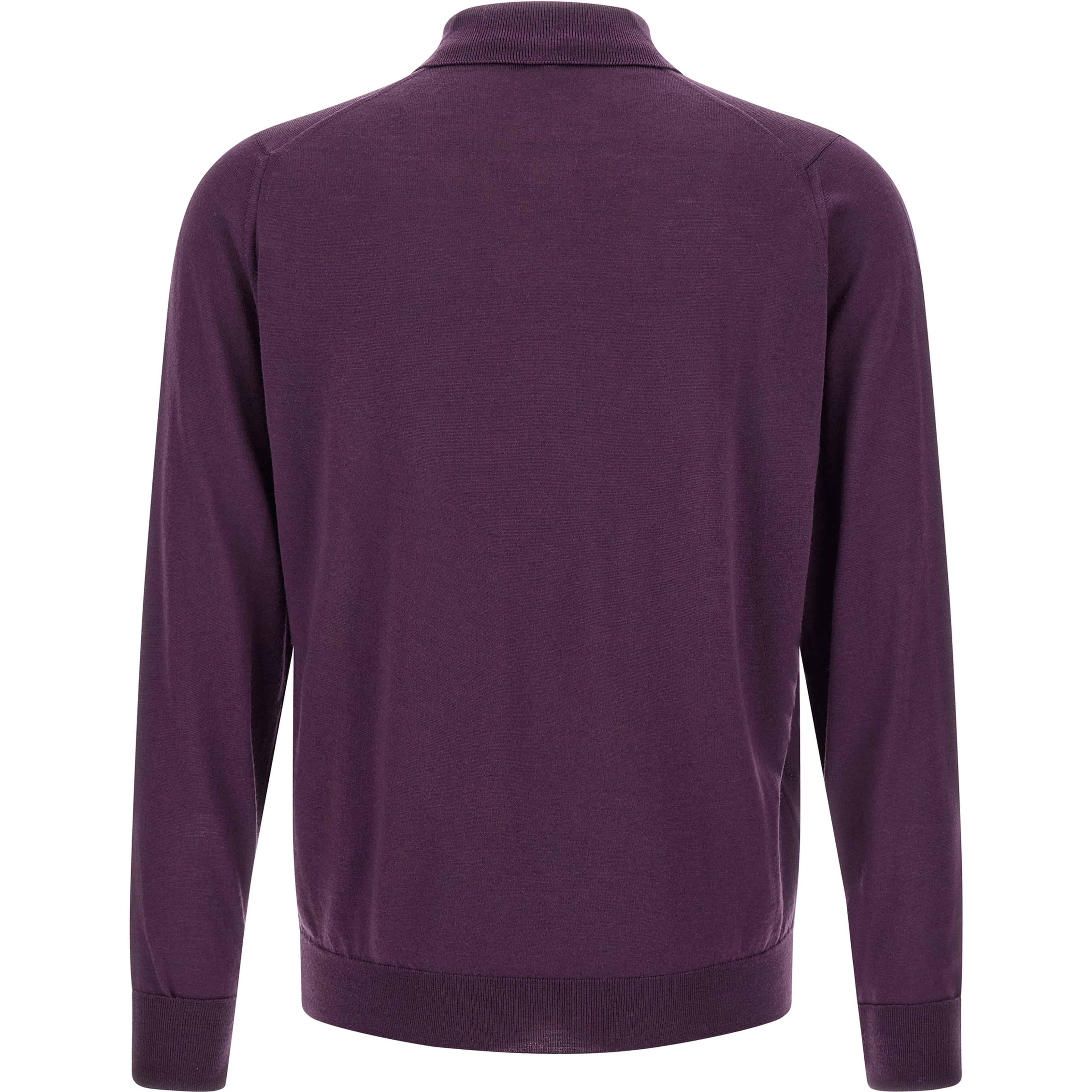 Purple Merino Wool Polo Shirt