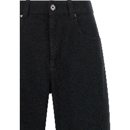 Black Cotton High-Waisted Jean