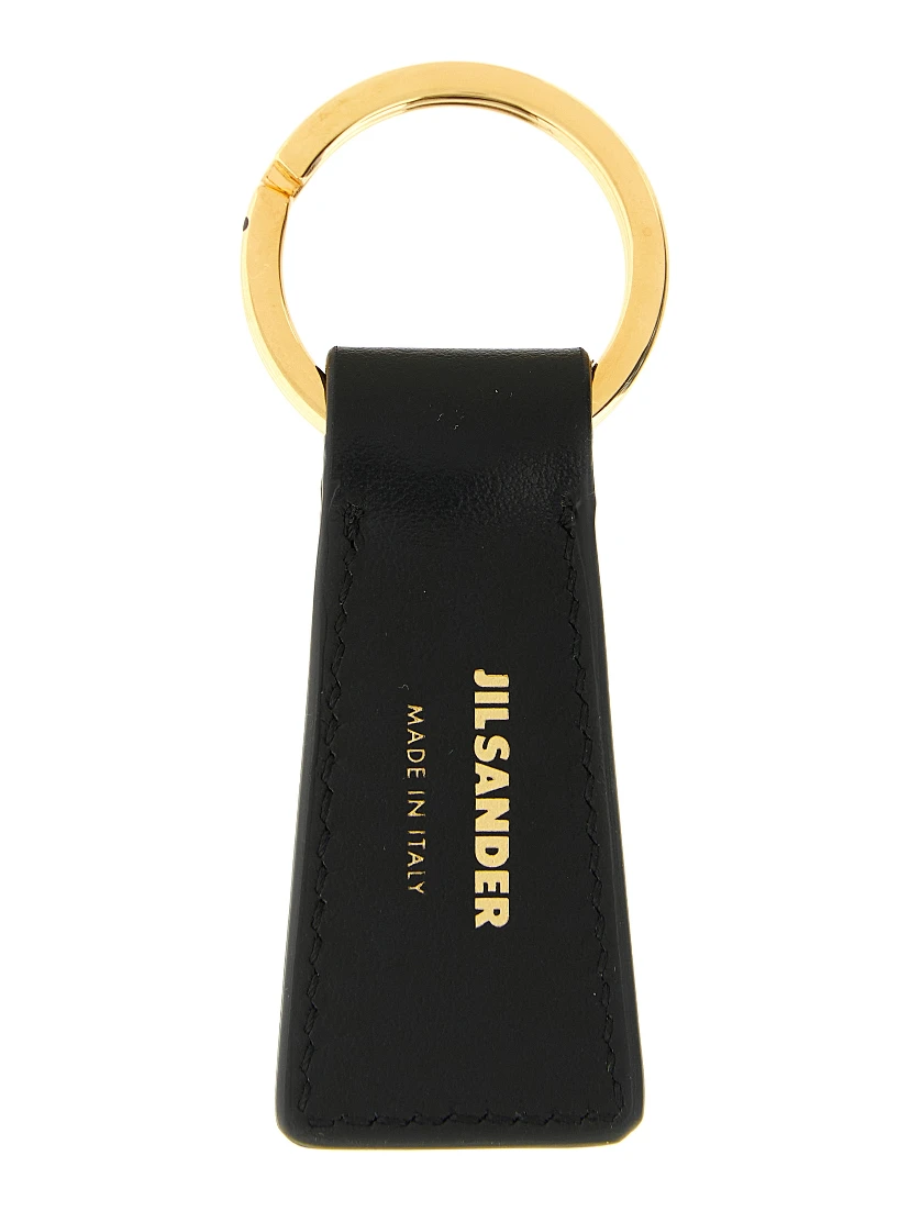 Black Calfskin Keychain