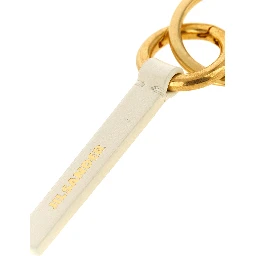 White Calfskin Keychain