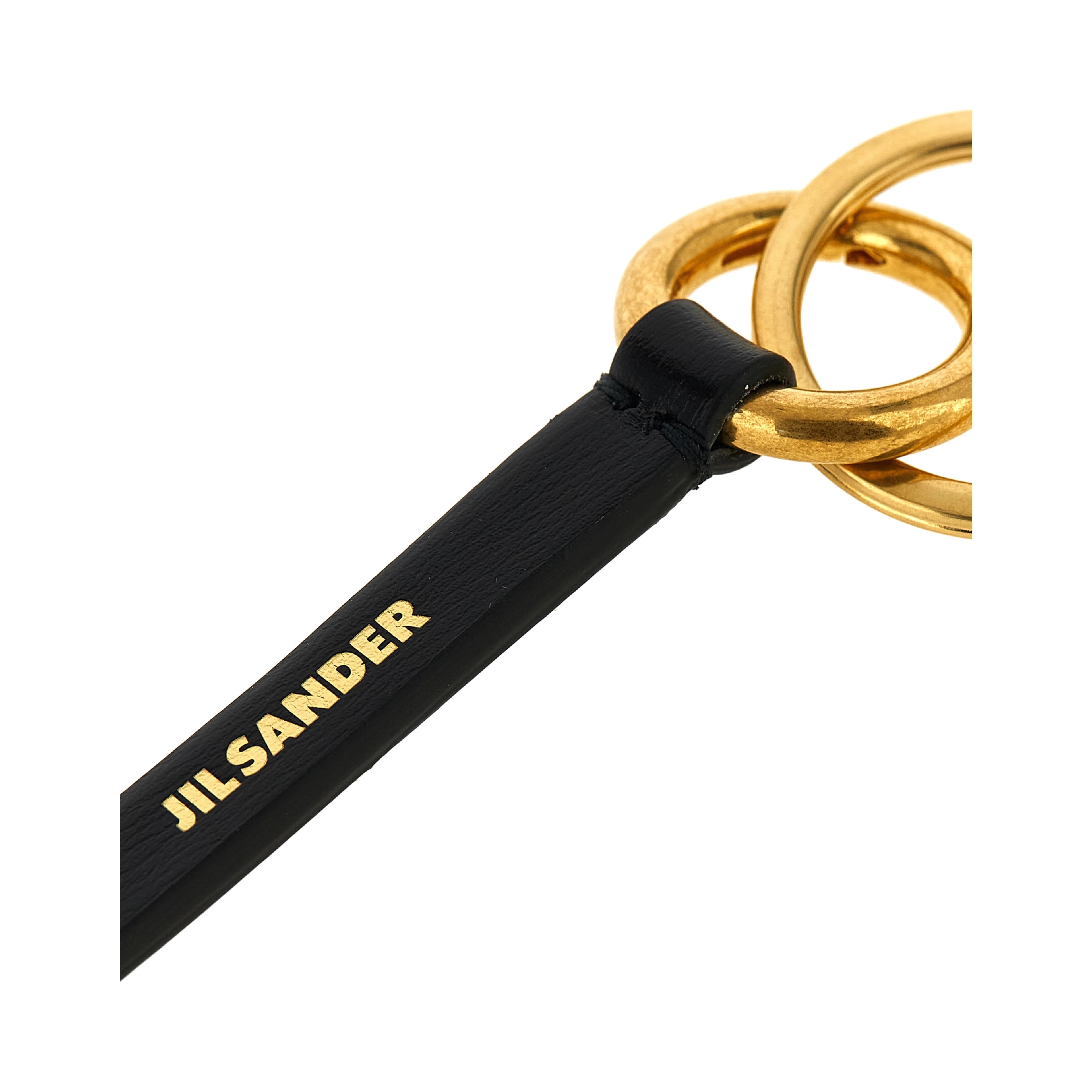 Black Calfskin Keychain