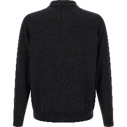 Black Merino Wool Blouse