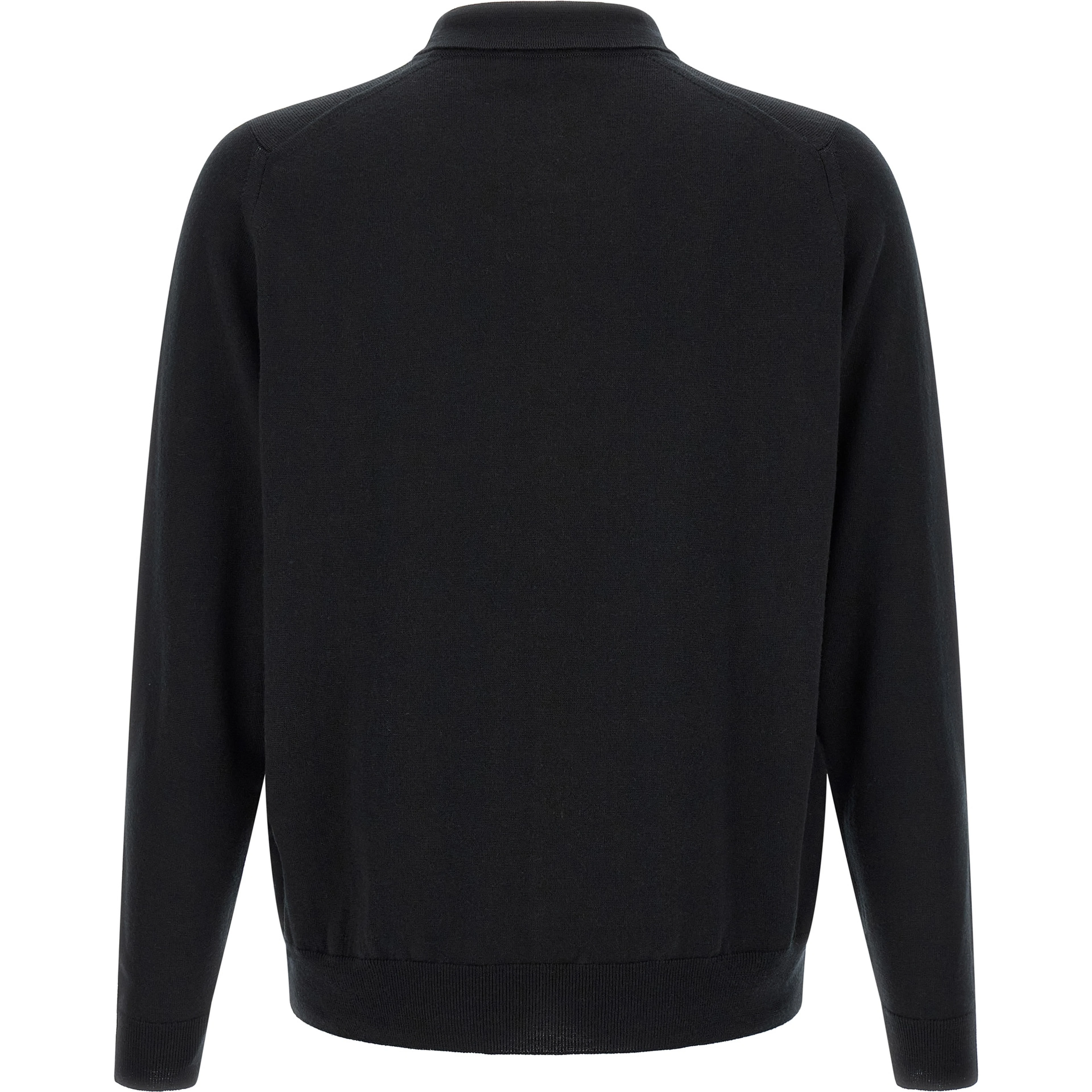 Black Merino Wool Blouse