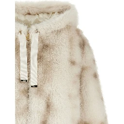 Beige Polyester Bomber