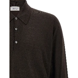 Brown Merino Wool Polo Shirt