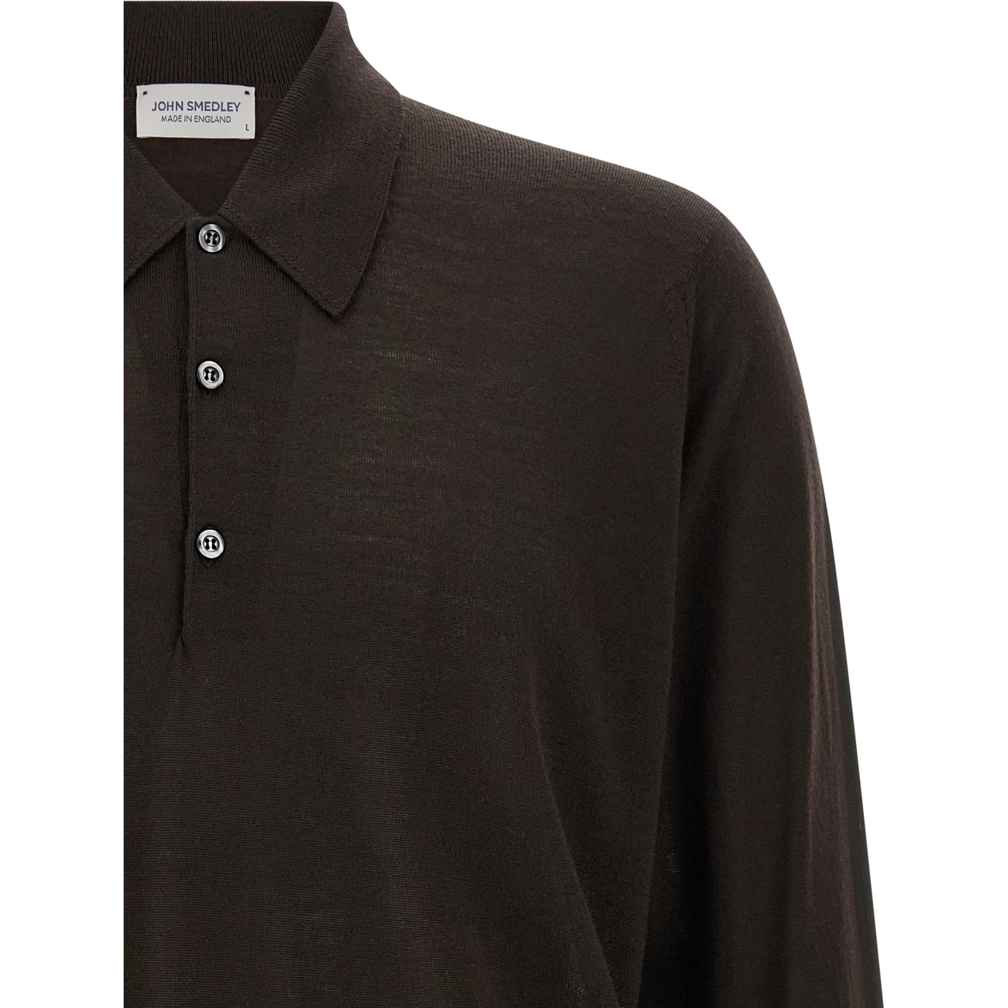 Brown Merino Wool Polo Shirt