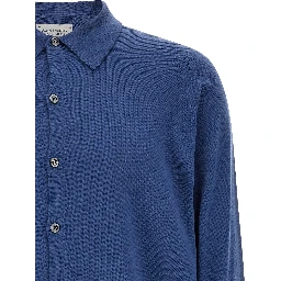 Blue Merino Wool Blouse