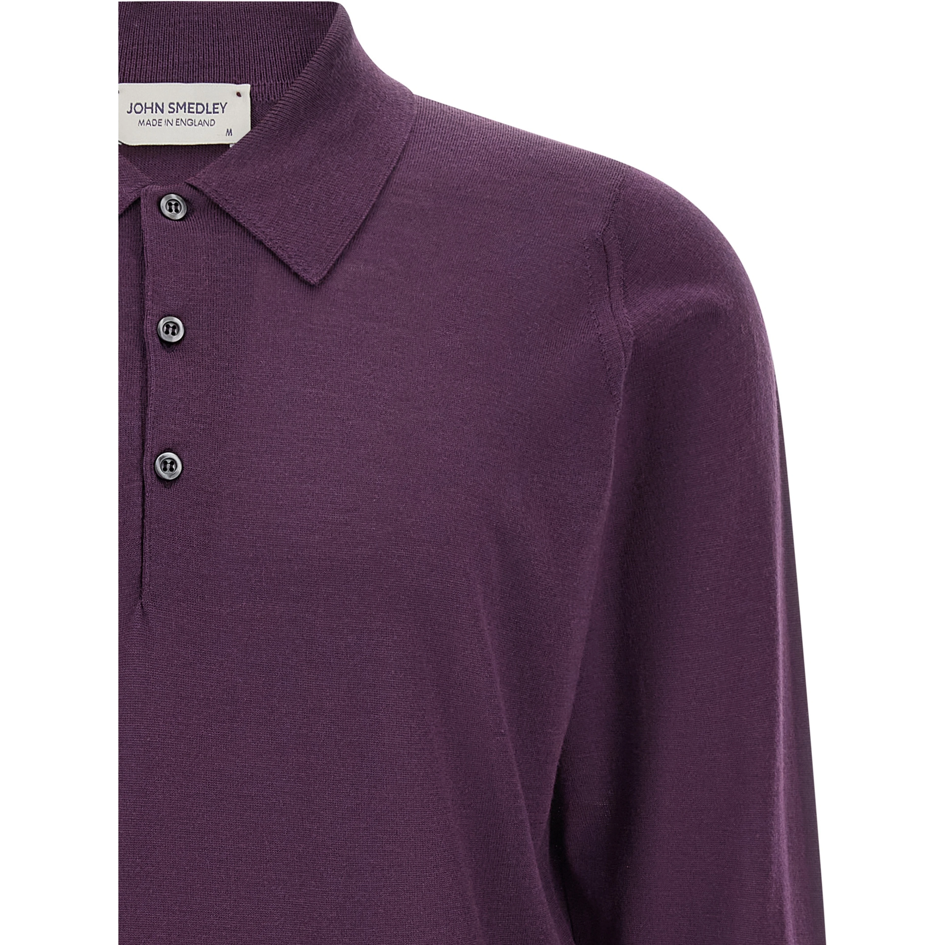 Purple Merino Wool Polo Shirt