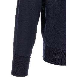 Blue Merino Wool Cardigan