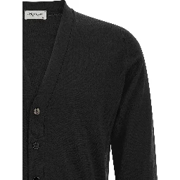 Black Merino Wool Cardigan
