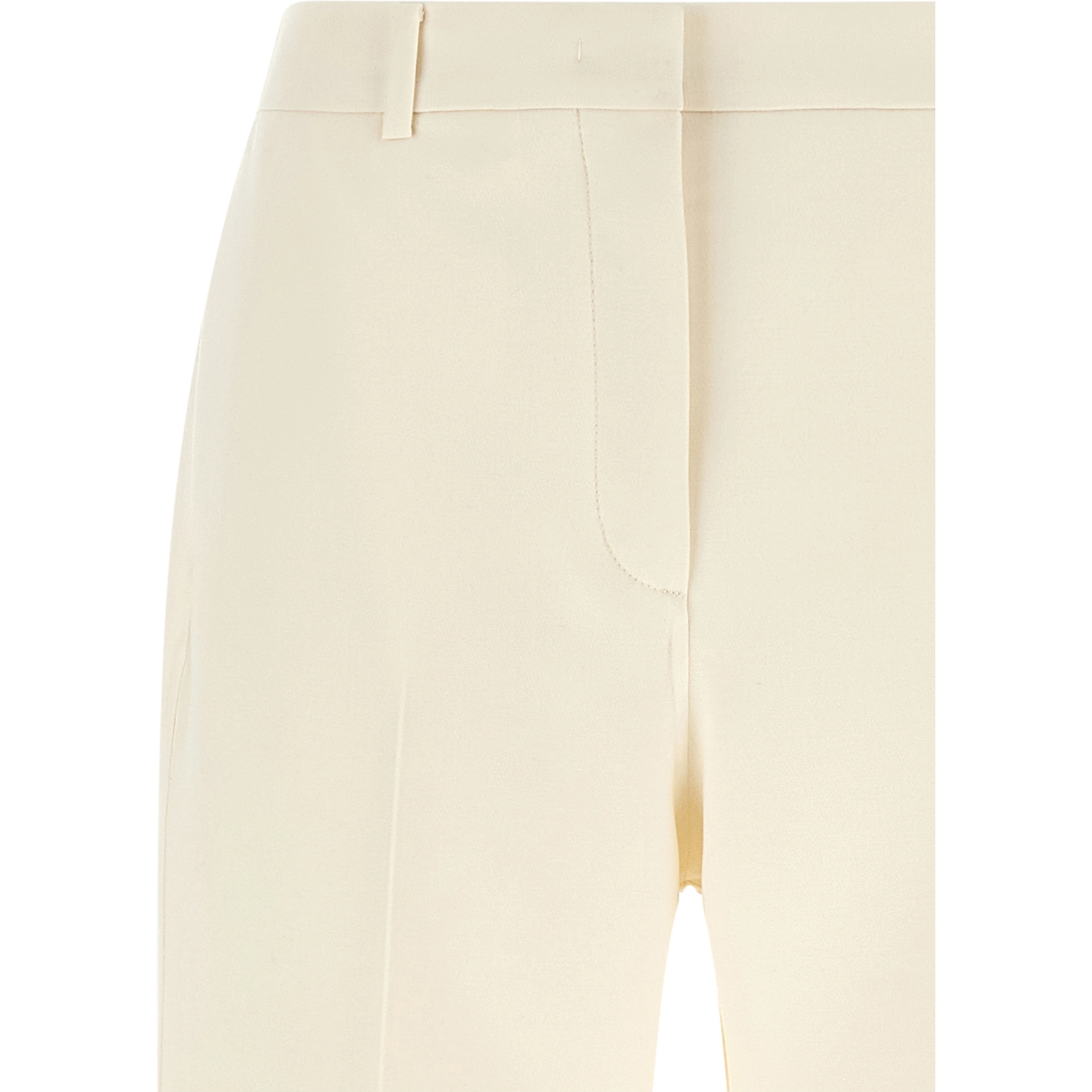 White Virgin Wool Dress Pants