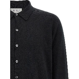 Black Merino Wool Blouse