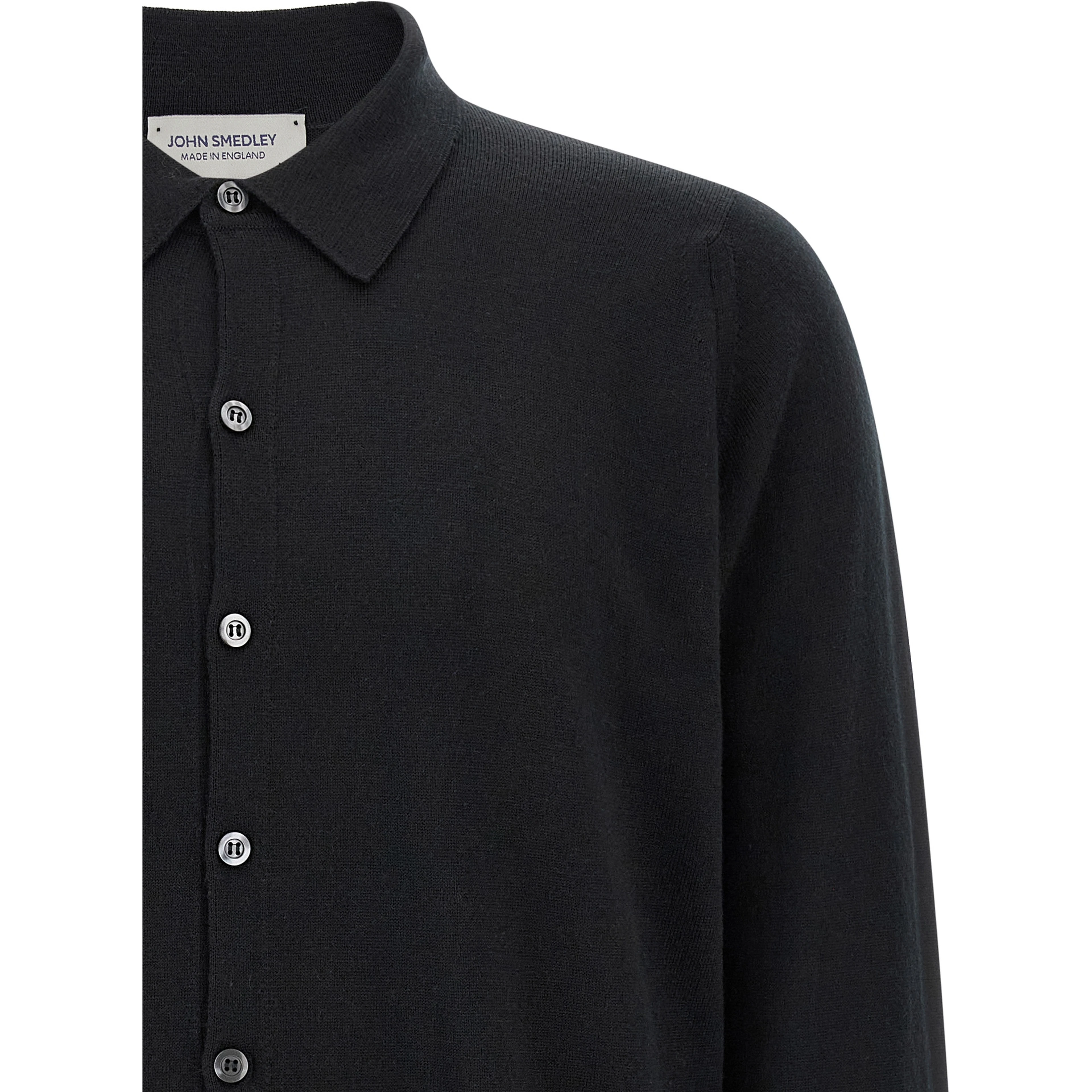 Black Merino Wool Blouse
