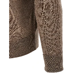 Beige Merino Wool Cardigan