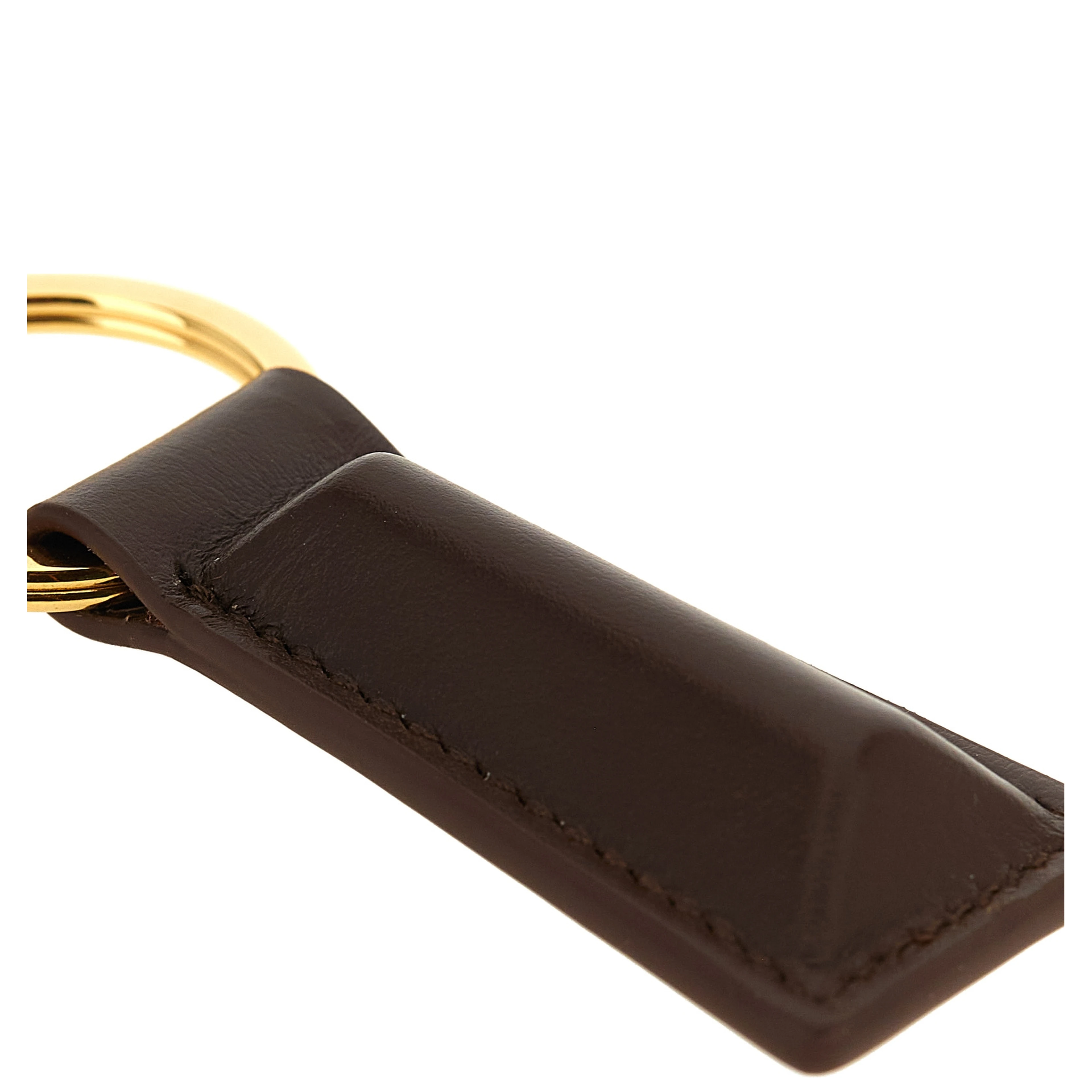 Brown Calfskin Keychain