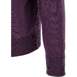 Purple Merino Wool Polo Shirt